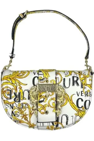 VERSACE Handbags, female, , ONE SIZE, Baroque Print Handbag with Logo Buckle