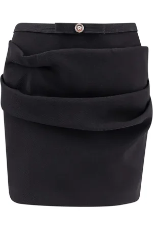 VERSACE Wool Skirt with Medusa Detail