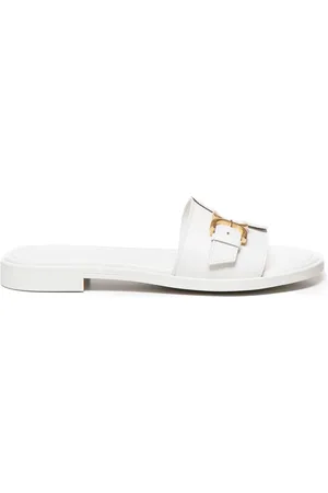 Chloé Sliders, female, , 7 UK, Leather Buckle Sandals Micro Heel