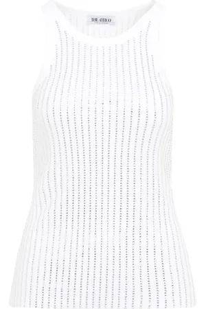 The Attico Sleeveless Tops, female, , XS, Crystal Rib Jersey Tank Top