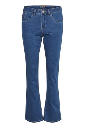 Cream Boot-cut Jeans, female, , W27 L30, Bootcut Jeans Indigo Denim