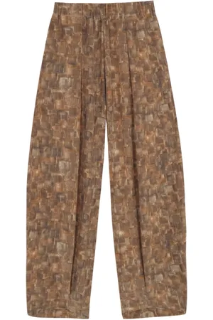 Cortana Silk Cube Print Trousers