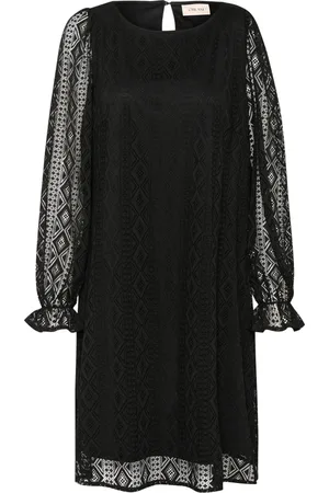 Cream Short Dresses, female, , XL, Elegant Embroidered Dress