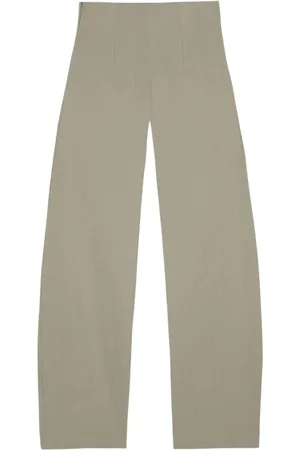 Cortana Wide Trousers, female, , XL, High-waisted Grey Linen Trousers