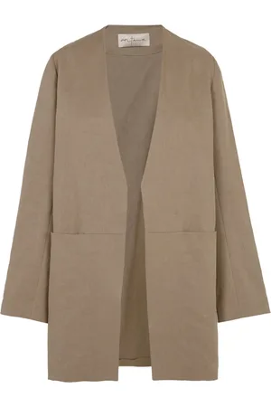 Cortana Blazers, female, , M, Linen V-neck Jacket with Pockets