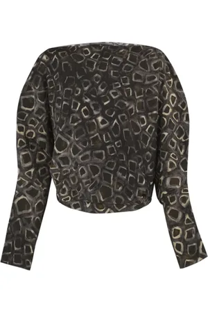Cortana Blouses, female, , S, Batwing Silk Top with Boat Neck