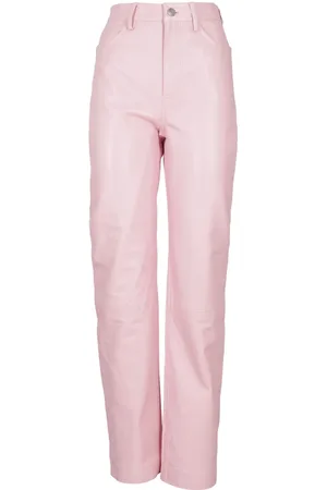 REMAIN Birger Christensen Straight Trousers, female, , S, Classic Leather Trousers