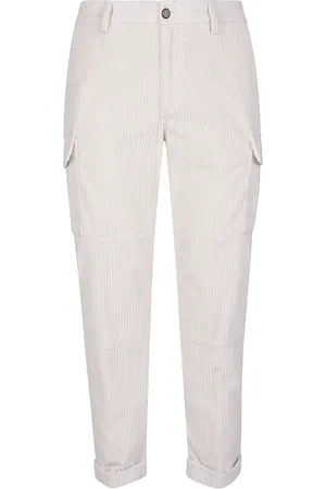 ELEVENTY Slim-fit Trousers, male, , W33, Velvet Corduroy Cargo Trousers