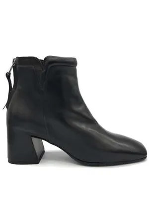 MARA BINI Leather Ankle Boot with Zipper