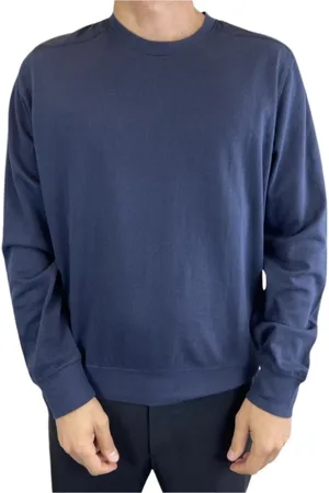Aspesi Sweatshirts, male, , 2XL, Navy Shoulder Detail Sweatshirt