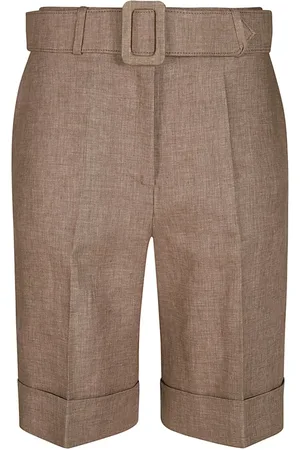 ELEVENTY Casual Shorts, female, , 2XS, Linen Bermuda Shorts with Belt
