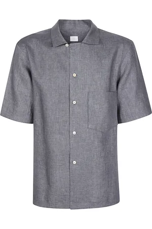 ELEVENTY Short Sleeve Shirts, male, , L, Linen Shirt with Pocket