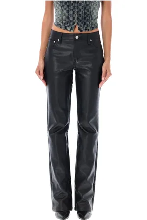 MISBHV Straight Trousers, female, , L, Vegan Leather Trousers Aw24