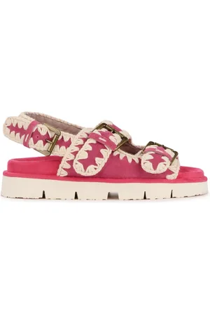 Mou Fuchsia Suede Bio Buckle Sandal