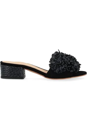 Paloma Barceló Heeled Mules, female, , 8 UK, Suede Flower Sandal