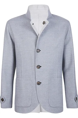 ELEVENTY Reversible Wool Jacket Chevron Design