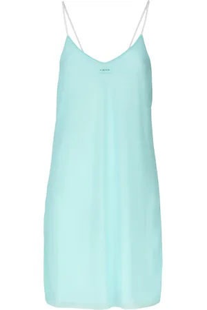 FISICO Short Dresses, female, , S, Aqua Viscose Dress with Thin Straps