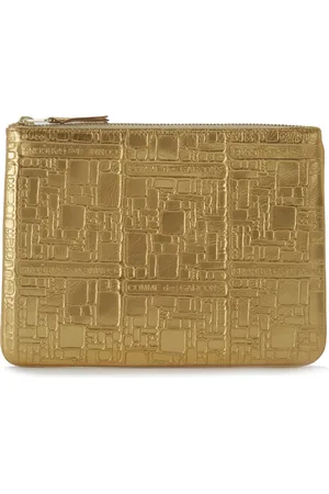 Comme des Garçons Wallets & Cardholders, unisex, , ONE SIZE, Embossed Leather Gold Pochette Wallet
