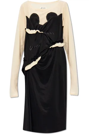 Maison Margiela Midi Dresses, female, , S, Dress in contrasting fabrics