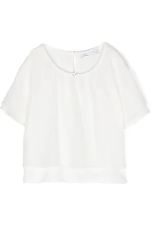 MONNALISA Blouses, female, , 11 Y, Panna Tee Shirt