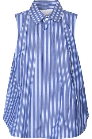 SACAI Shirts, female, , M, Striped Sleeveless Shirt