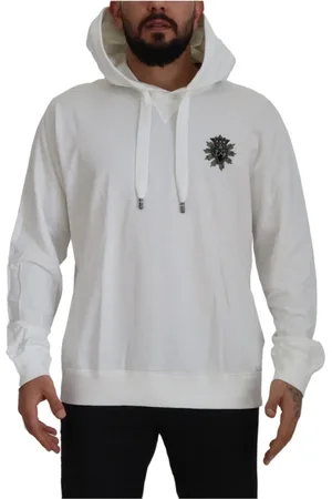 Dolce & Gabbana Hoodies, male, , 3XL, Hooded Jumper with Logo Details