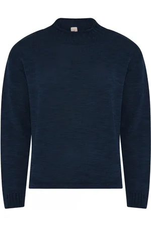 Skovhuus Melange Turtleneck Pullover Blouse Marine