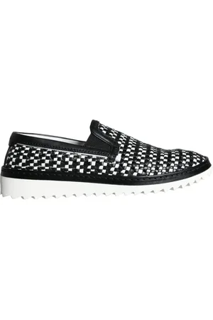 Dolce & Gabbana Loafers, male, , 7 1/2 UK, White Woven Loafers Shoes