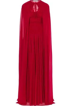 Serafini Gowns, female, , M, Stretch Tulle Dress with Cape