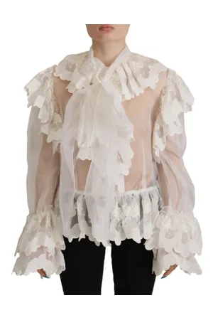 Dolce & Gabbana Elegant Lace Silk Cotton Top