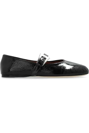 PARIS TEXAS Ballerinas, female, , 4 1/2 UK, Leather Flat Shoes with Buckle