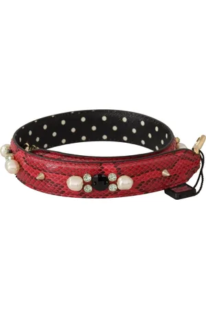 Dolce & Gabbana Elegant Red Python Leather Shoulder Strap