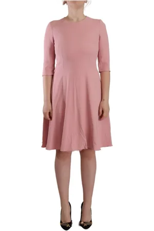 Dolce & Gabbana Midi Dresses, female, , M, Elegant A-Line Knee-Length Dress