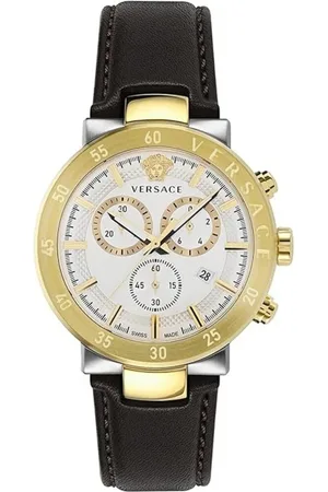 VERSACE Watches, male, , ONE SIZE, Urban Mystique Chronograph Leather Watch