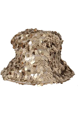 Dolce & Gabbana Hats, female, , ONE SIZE, Golden Sequin Bucket Hat