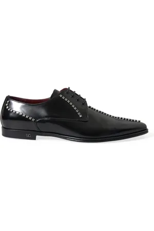 Dolce & Gabbana Leather Crystal Formal Shoes