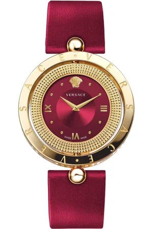 VERSACE Watches, female, , ONE SIZE, EON Black Leather Analog Watch