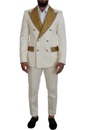 Dolce & Gabbana Elegant Double-Breasted Off- Suit