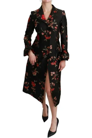 Dolce & Gabbana Floral Embroidered Trenchcoat