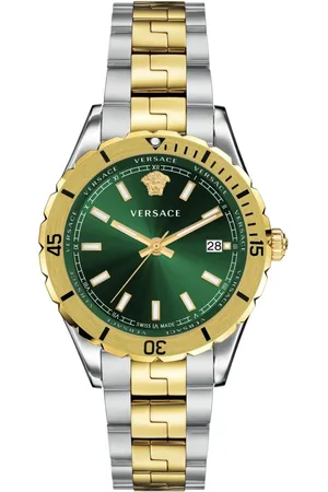 VERSACE Watches, male, , ONE SIZE, Analog Date Quartz Watch Green Stainless Steel