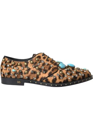 Dolce & Gabbana Laced Shoes, female, , 4 1/2 UK, Leopard Crystal Dress Shoes