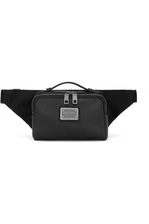 Dolce & Gabbana Belt Bags, male, , ONE SIZE, Logo-Tag Belt Bag with Side Pocket