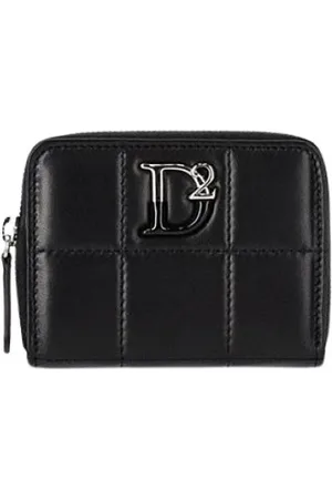 Dsquared2 Quilted Leather Wallet with Zipper