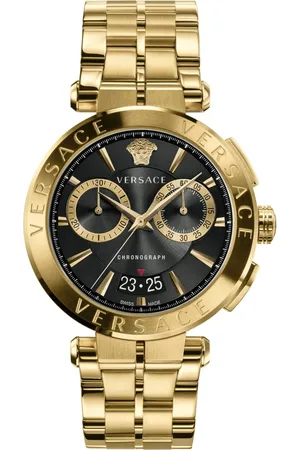 VERSACE Watches, male, , ONE SIZE, Aion Chronograph Gold Stainless Steel Watch