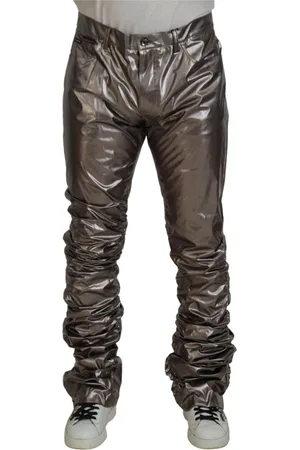 Dolce & Gabbana Metallic Silver Casual Trousers