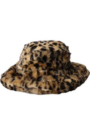 Dolce & Gabbana Hats, female, , 57 CM, Leopard Bucket Hat Fur
