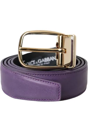 Dolce & Gabbana Belts, male, , 95 CM, Leather Belt Gold Buckle Men