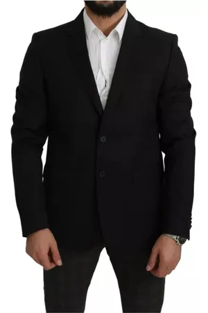 Dolce & Gabbana Formal Blazers, male, , XL, Wool Blazer Slim Fit Notch