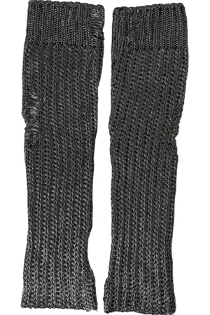 Dolce & Gabbana Grey Fingerless Elbow Length Gloves