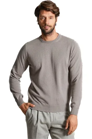 COLOMBO Cashmere Knitwear, male, , XL, Luxury Dove Grey Cashmere Jumper